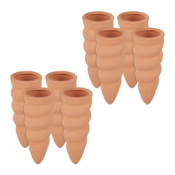 Cône en argile d’arrosage lot de 8 accessoire d’arrosage Bouteilles d’15 L 115 x 45 cm Terre cuite