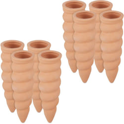 Relaxdays - Cône en argile d'arrosage, lot de 8, accessoire d'arrosage, Bouteilles d'1,5 l, 16,5 x 5 cm, terre cuite