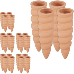 Relaxdays - Cône en argile d'arrosage, lot de 24, accessoire d'arrosage, Bouteilles d'1,5 l, 16,5 x 5 cm, terre cuite