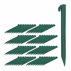 Piquet de fixation lot de 64 sardines de tente piquets dancrage pour sol et jardin 31 cm de long plastique vert