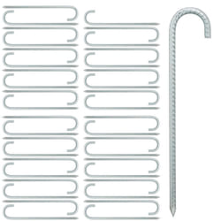 Ancres de sol, lot de 40, sardines xl, extra longues, camping, accessoire de tente, acier, 38,5 cm, argenté