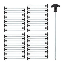 Sardine à visser lot de 48 piquets avec filetage acier sardines de sol pour tente ou pavillon 31 cm noir