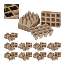 Pot jardinage en set lot de 2040 pour plantes carré cellulose diamètre : 5 cm beige