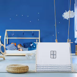 Tipi enfant, tente de jeu intérieur, wigwam décoratif avec fenêtre, h x l x p 92 x 92 x 120 cm, blanc/gris - Relaxdays