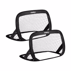 Relaxdays But de foot lot de 2 cage football pliable pour jardin filet enfant avec sac HLP: 77 x 122 x 83 cm noir