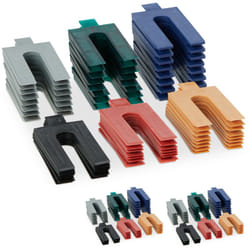 Relaxdays Entretoise plastique, lot de 144, cales de vitrage en 6 tailles, espaceurs 1 - 6 mm, différentes couleurs