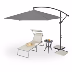 Profitez d'une journée sanssouci dans le jardin ou sur la terrasse en été grâce à ce grand parasoldéporté. Le parasol s’ouvre ...