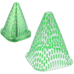 Relaxdays - Cônes de forçage en lot de 24, protection contre escargot, gel, croissance, transparent pvc, 22x19x19 cm, vert