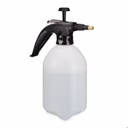 Relaxdays Vaporisateur de jardin 2 litres buse en laiton réglable pour eau et désherbant pulvérisateur blanc-noir
