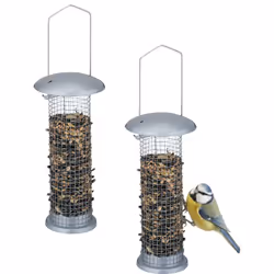 Utilisezcette mangeoire en lot de 2 été comme hiver. Les oiseaux sauvages vous enseront reconnaissants ! Remplissez-la en sou ...