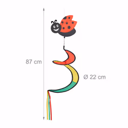 Relaxdays - Moulin à vent en spirale, Set de 3, Motif animaux, Jardin et balcon, multicolore - Vue supplémentaire 4