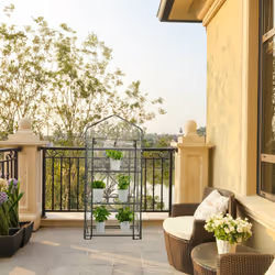 Relaxdays - Serre pour balcon, bâche en pvc, structure en acier, 3étagères, HxLxP : 126 x 59 x 37 cm noir/transparent