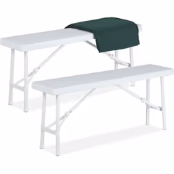 Ce banc pliable en pack de2 est idéal comme siège flexible lors des barbecues sur le balcon ou dans lejardin et aussi pour de ...
