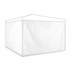 Paroi latérale tonnelle, lot de 2, panneau pour pavillon 3x2 m, imperméable, sans fenêtres, plastique, blanc - Relaxdays