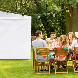 Paroi latérale tonnelle, lot de 2, panneau pour pavillon 3x2 m, imperméable, sans fenêtres, plastique, blanc - Relaxdays