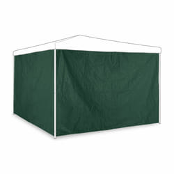 Paroi latérale tonnelle, lot de 2, panneau pour pavillon 3x2 m, imperméable, sans fenêtres, plastique, vert - Relaxdays