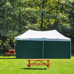 Paroi latérale tonnelle, lot de 2, panneau pour pavillon 3x2 m, imperméable, sans fenêtres, plastique, vert - Relaxdays