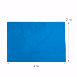 Paroi latérale tonnelle, lot de 2, panneau pour pavillon 3x2 m, imperméable, sans fenêtres, plastique, bleu - Relaxdays - Vue supplémentaire 4