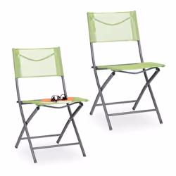 Relaxdays 10035908, 120 kg, Chaise de camping, 4 pieds, 3,3 kg, Polyester, Acier, Vert