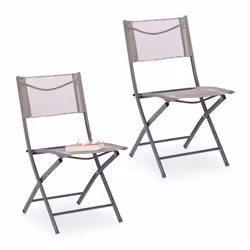 Relaxdays 10035909, 120 kg, Chaise de camping, 4 pieds, 3,3 kg, Polyester, Acier, Beige