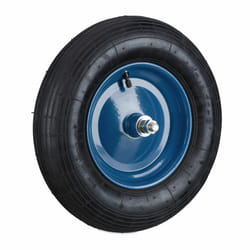 Relaxdays - Roue de brouette avec axe 4.80 4.00-8, pneumatique, jante en acier, charge maximale : 120 kg, noir/bleu
