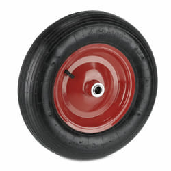 Relaxdays - Roue de brouette 4.80 4.00-8, pneu de rechange, de secours, 4PR, avec air, jante en acier, noir/blanche