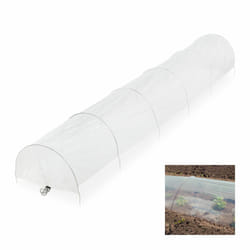 Relaxdays Tunnel de croissance pliable avec arceaux, 3,7 m de long, contre les parasites et les oiseaux, transparent