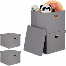 Le lot de 4 boîtes de rangement pratique crée de l’ordre dans chaque pièce. Qu'il s'agisse de sous-vêtements dans l'armoire,  ...