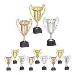 Trophée lot de 12 sport et fête coupe sans inscription à anse plastique 225 x 135 x 85 cm multicolore