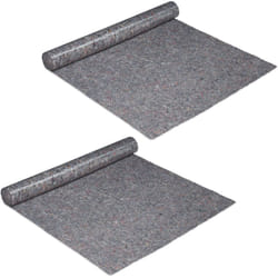 Relaxdays - Couverture de déménagement, lot de 2, 1 m x 25 m = 25 m², antidérapant, hydrofuge, 180g/m², tapis de protection, gris