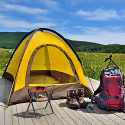 Tabouret pliant camping, avec poche, jusqu'à 120 kg, pliable, léger, siège plage, HxLxP: 39x29x35 cm, rouge - Relaxdays