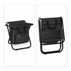 Tabouret de camping avec poche, pliant, sans dossier, pêche, jardin, chaise à transporter, 60x35x35 cm, noir - Relaxdays - Vue supplémentaire 6