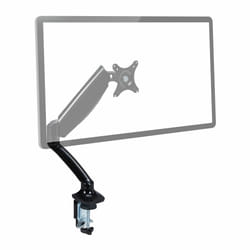 Relaxdays Support pour moniteur, hauteur réglable, rotatif, pivotant, inclinable, 17-27'', VESA 75/100, bras écran, noir