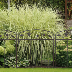 Bordure de jardin à planter, 3 éléments de clôture, HxL : 79 x 63 cm, métal, design vintage, robuste, brun - Relaxdays