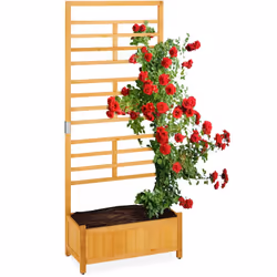 Équipez votre jardin, balcon ou terrasse avec ce superbe bac à fleurs accompagné de son treillis. Le tuteur est idéal pour le ...