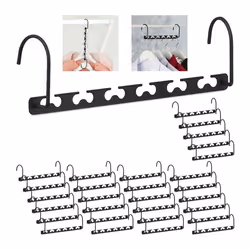 Cintre magique lot de 30 horizontal vertical pour un gain de place 26 cm organisateur en métal noir