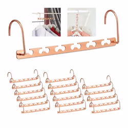 Cintre magique lot de 18 horizontal & vertical pour un gain de place 26 cm organisateur en métal cuivré