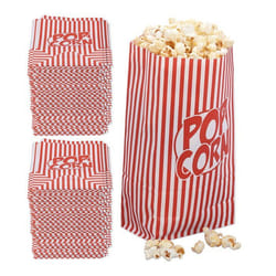 Sachets pour pop corn jeu de 288 en papier accessoires pour cinéma à domicile sacs retro rouge blanc