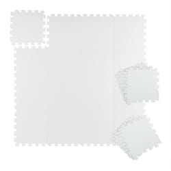Relaxdays - Tapis de sport & de sol 30x30 cm, lot de 24, antibruit & antichoc, 1 m², fitness & équipements sportifs, blanc