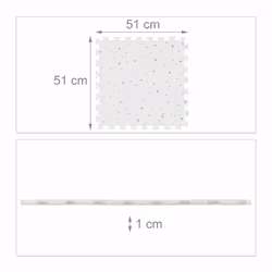 Relaxdays Tapis puzzle, motif étoiles, 8 pièces, mousse EVA, sans substances nocives, bébé, enfants, 50x50cm, blanc/gris - Vue supplémentaire 4