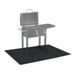 Relaxdays - Tapis de barbecue, protection pour le sol, partie inférieure antidérapante, lavable, 120 x 100 cm, anthracite