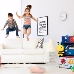 Tagère enfants à 6 boîtes, motif monstres, commode à jouets, hlp 66x69,5x30 cm, chambre d'enfant, multicolore - Relaxdays