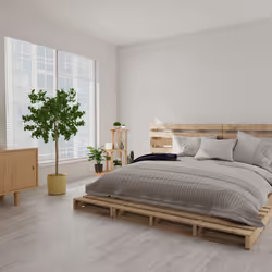 Tagère à plantes, avec 3 emplacements, en bambou, roulettes, hlp : env. 82 x 81 x 36 cm, intérieur, nature - Relaxdays - Vue supplémentaire 5