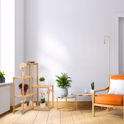 Meuble plantes bambou, 6 étagères, Rangement d'angle, h x l x p : 101x62x62 cm, ranger fleurs salon, nature - Relaxdays