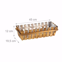 Relaxdays - Jardinières, lot de 3, bois, aspect lattes, rebord de fenêtre et balcon, HxLxP 12 x 45 x 19,5 cm, bac, nature - Vue supplémentaire 4