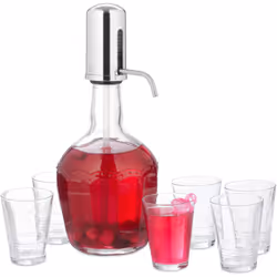 Avec ce distributeur d'eau, vous êtes parfaitement équipé pour la prochainefête de jardin. Avec un volume d’env. 2,4 l, offre ...