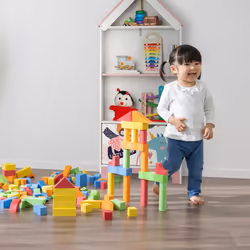 Relaxdays - tagère enfants super-héroïne, 4 compartiments à jouets, armoire à portes, HxLxP 116x51x30 cm, blanc et rose