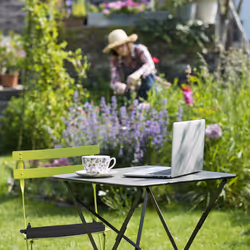 Relaxdays - Galette de chaise en lot de 4, 39,5 x 39,5 cm, coussins avec bandes, intérieur et extérieur, polyester, noir