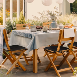 Relaxdays - Galette de chaise, lot de 4, 38 x 38 cm, coussins pour intérieur et extérieur, revêtement polyester, noire