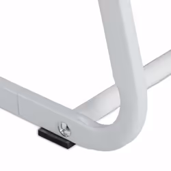 Porte-serviettes sur pied, métal, 3 traverses aspect bois, pour serviettes, HxLxP : 87 x 58 x 29,5 cm, blanc - Relaxdays - Vue supplémentaire 6